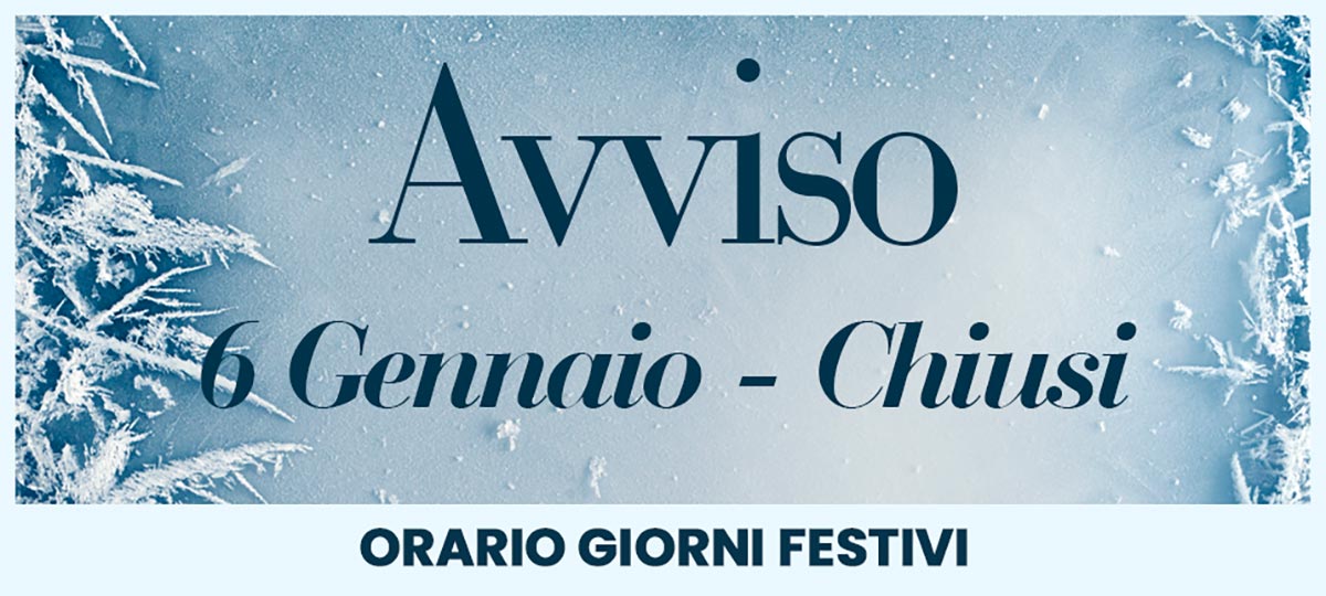 Avviso Chiusure Gennaio 2024