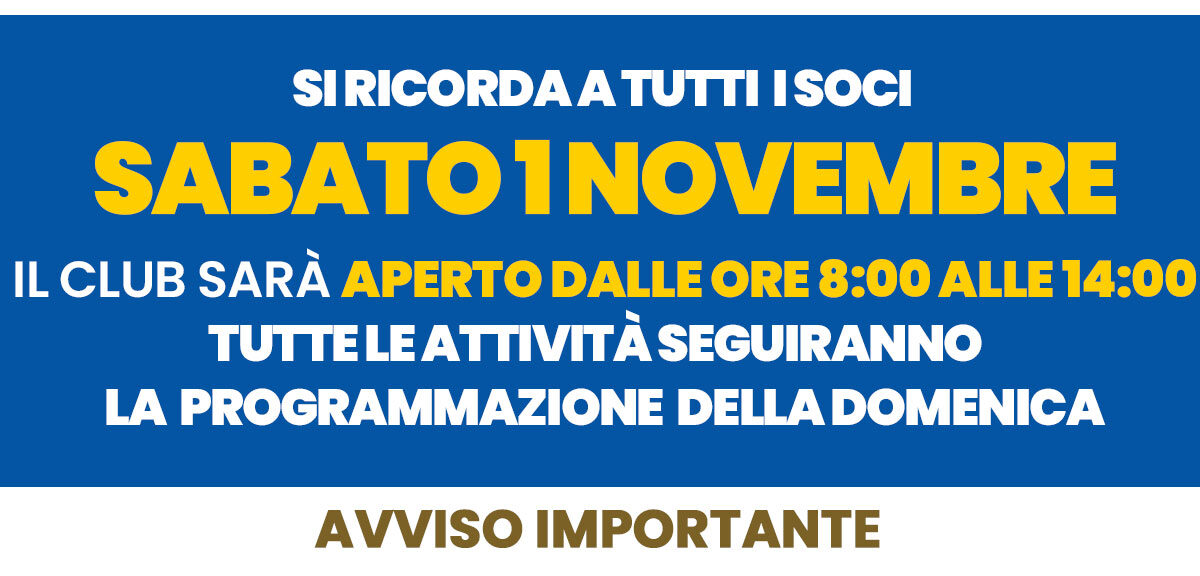Avviso Sabato 01 Novembre 2025