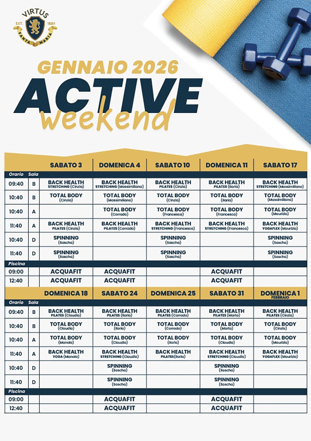 Active Weekend Gennaio 2026