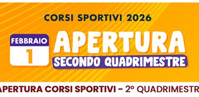 Corsi Sportivi 2026 - Apertura Secondo Quadrimestre