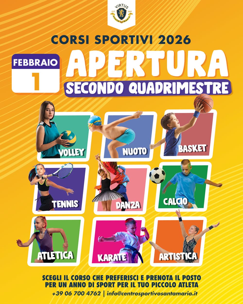 Corsi Sportivi 2026 - Apertura Secondo Quadrimestre