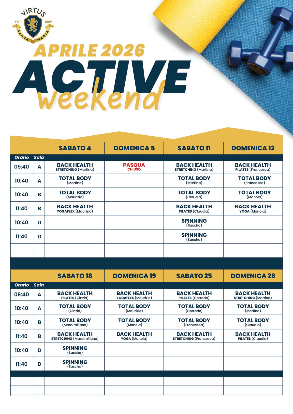 Active Weekend Aprile 2026